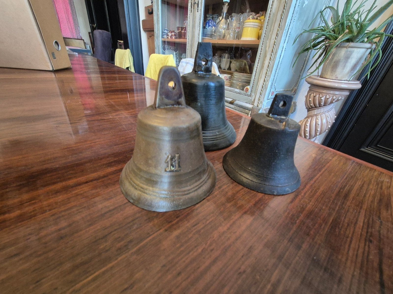 lot van 3 mooie bronzen bellen antiek., Antiek en Kunst, Ophalen of Verzenden