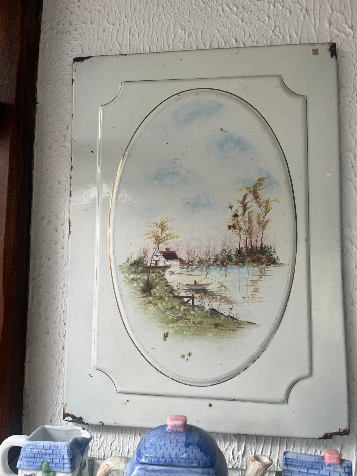 Ancienne plaque emaillee, Enlèvement ou Envoi