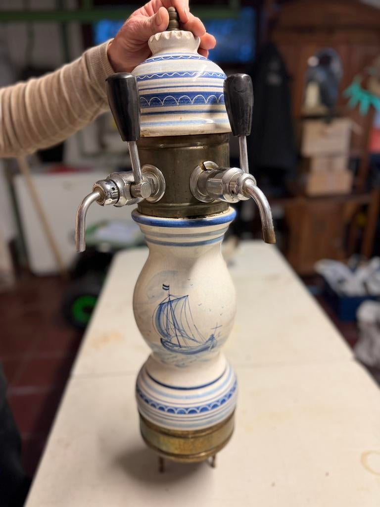 Delfts Blauwe dubbele tapkraan, Antiek en Kunst, Ophalen