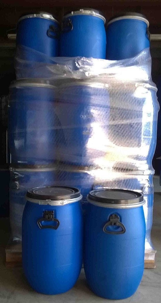 Fût 60 litres ouverture total rénové, Tuin en Terras, Regentonnen, Minder dan 75 liter, Ophalen, Gebruikt, Kunststof