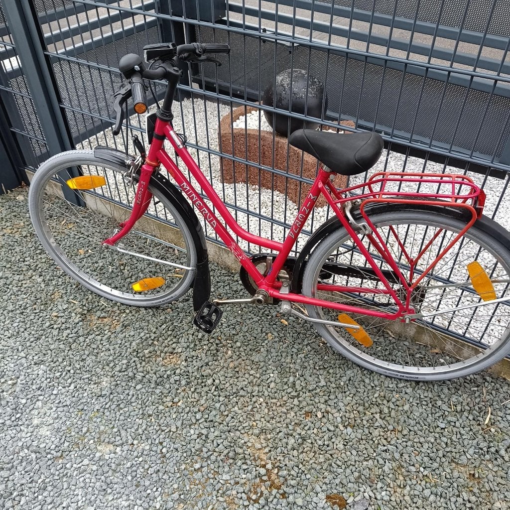 meisjesfiets, Frein sur jante, Minerva, Utilisé, Frein à main