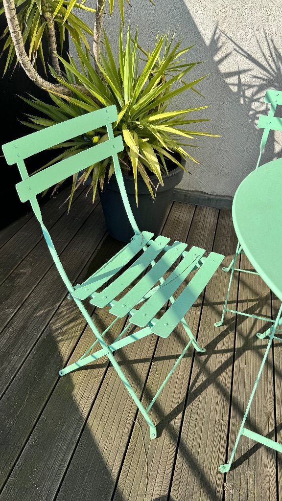 Table et chaises Fermob, Jardin & Terrasse, Tables de jardin, Enlèvement, Comme neuf, Rond, Métal