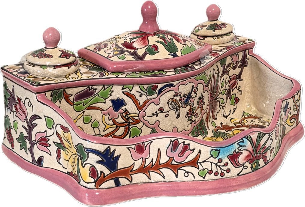 Longwy emaille inktstel., Ophalen of Verzenden