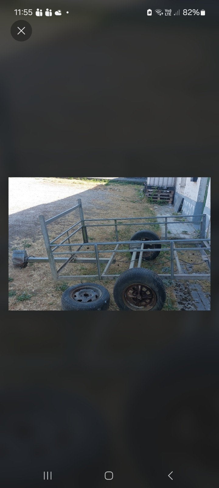 Châssis de remorque à aménager – essieu, timon et roues – pr, Enlèvement, Utilisé