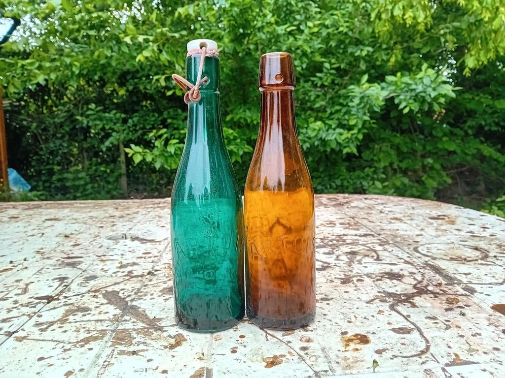 Oude vintage bierflessen brouwerij Stella Artois Leuven, Verzamelen, Ophalen of Verzenden, Stella Artois
