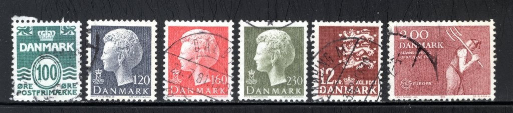 DANEMARK Année du lot 1981-1982 timbrée, Envoi, Danemark, Affranchi