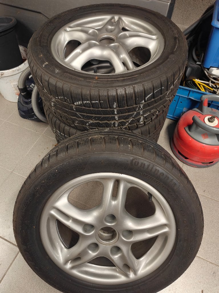 Jantes Porsche 996 OEM – 7Jx16 ET40 –Avec pneus(à remplacer), 16 pouces, Véhicule de tourisme, Enlèvement, Utilisé