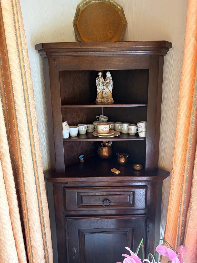 MEUBLE DE COIN = ARMOIRE TV, Maison & Meubles, Ancien, Comme neuf, Chêne, 150 à 200 cm
