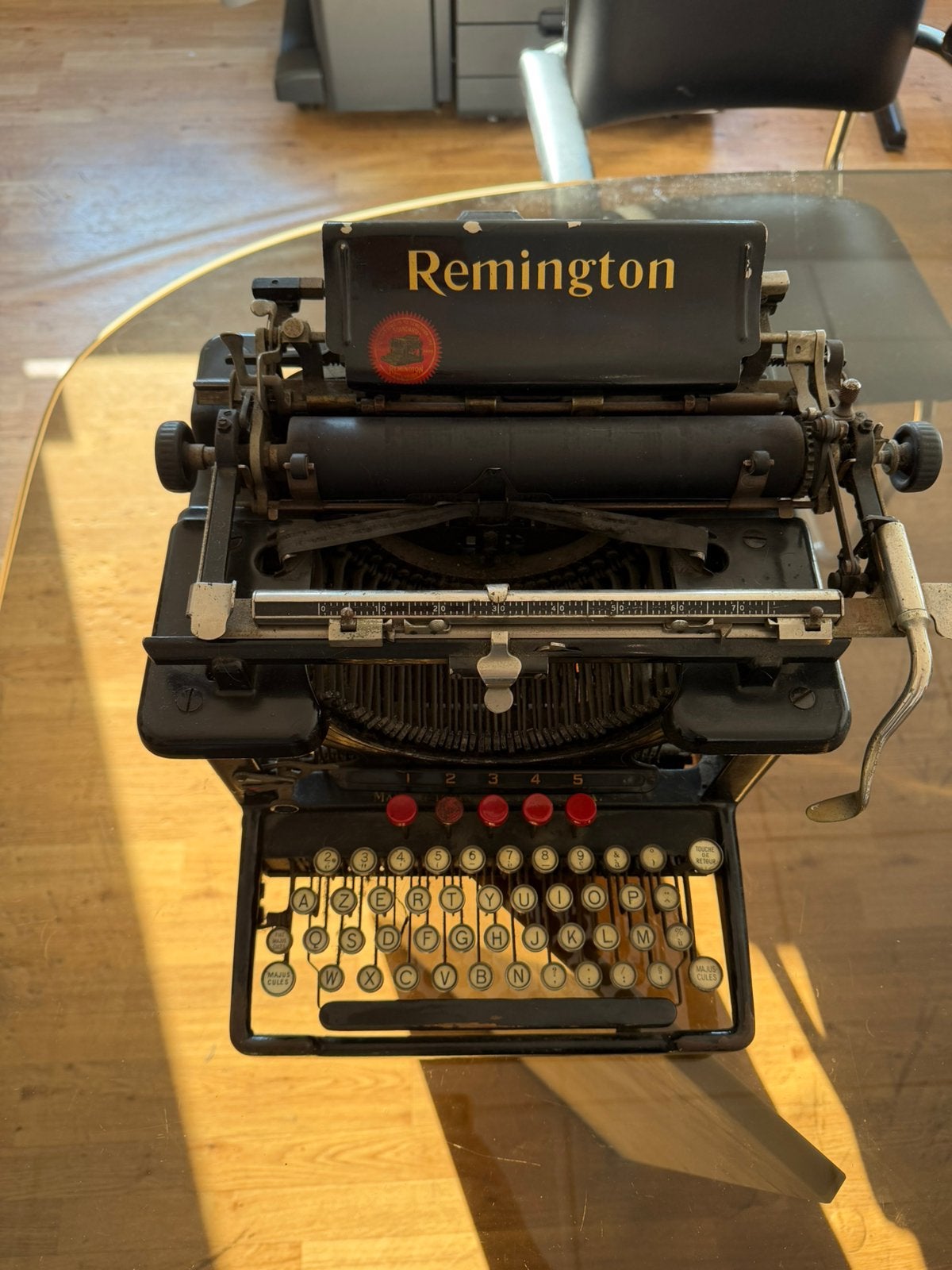 Antieke Remington typemachine – AZERTY – verzamelobject, Ophalen