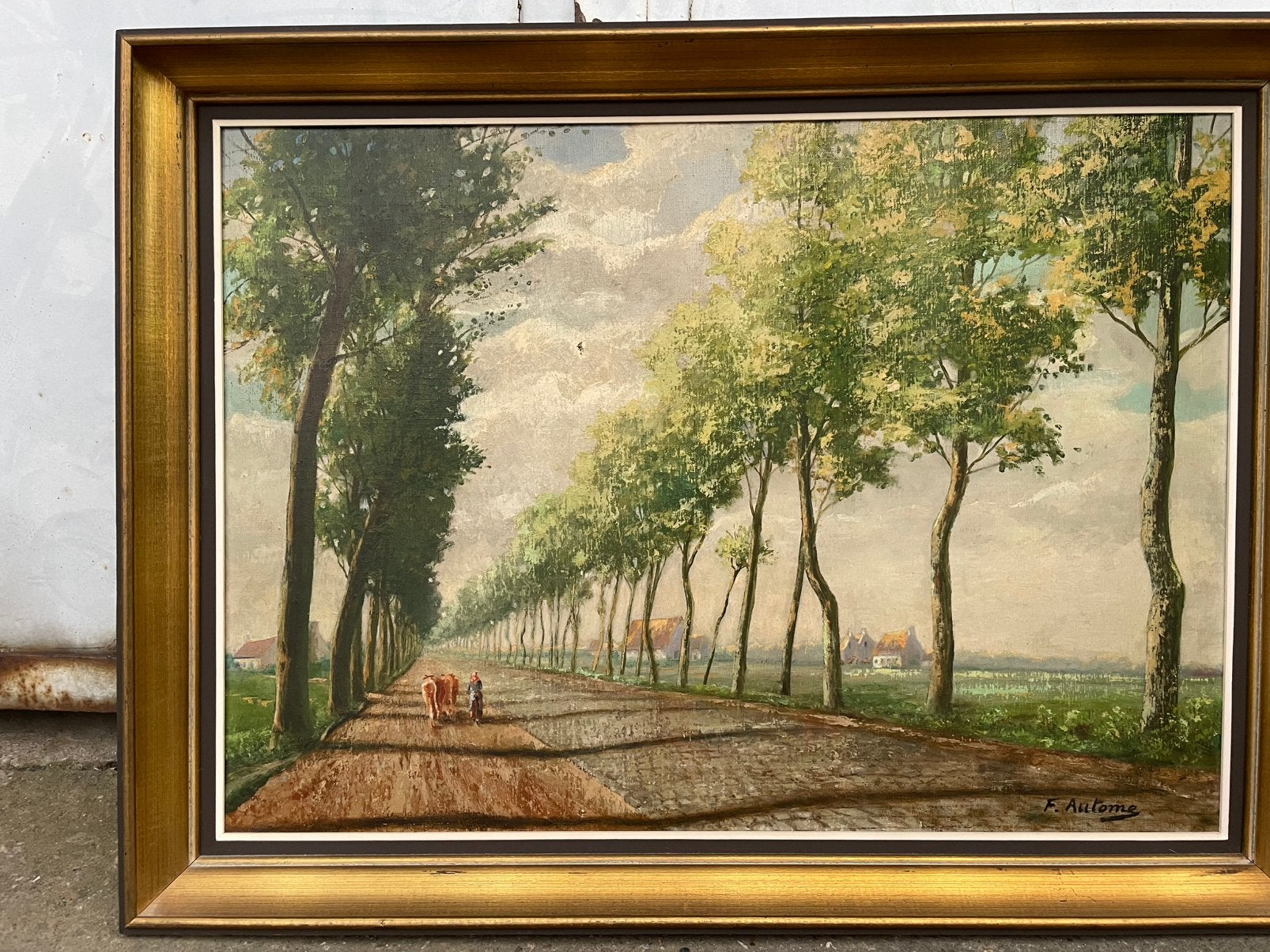 Peinture à l’huile, Antiquités & Art, Peinture à l'huile, Paysage, Signé, Enlèvement