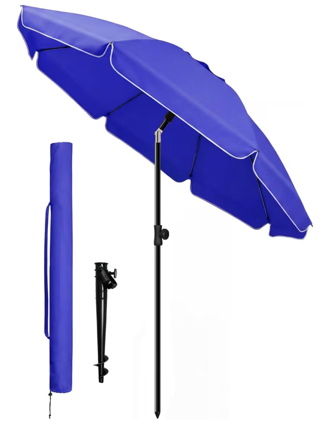 Parasol de plage, Jardin & Terrasse, Parasols, Neuf, Parasol de plage, 2 à 3 mètres, Inclinable, Enlèvement ou Envoi