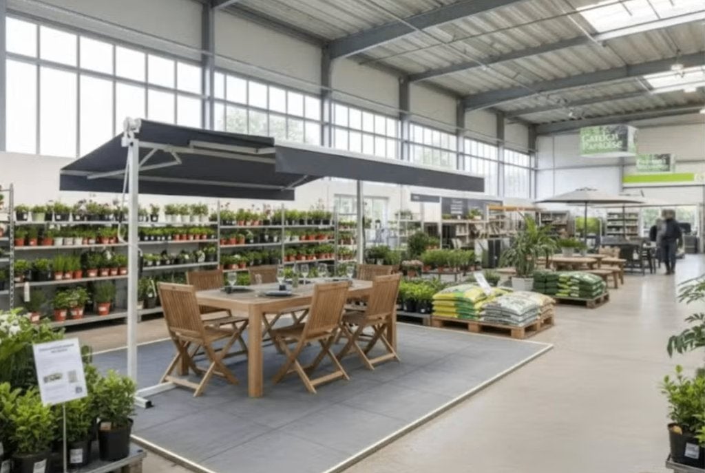 vrijstaande zonneluifel 3,00 x 3,00m BILLY, Tuin en Terras, Zonneschermen, Ophalen, Gebruikt