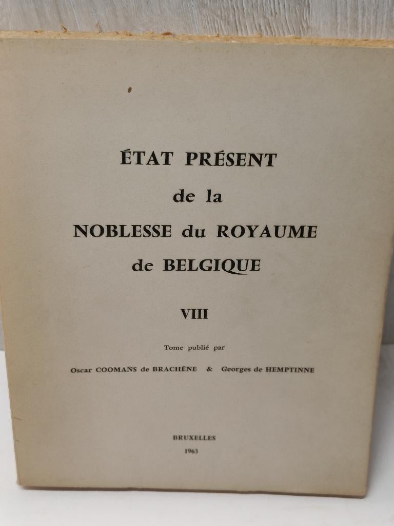 état présent de la noblesse du royaume de belgique VIII, Ophalen of Verzenden, Gelezen