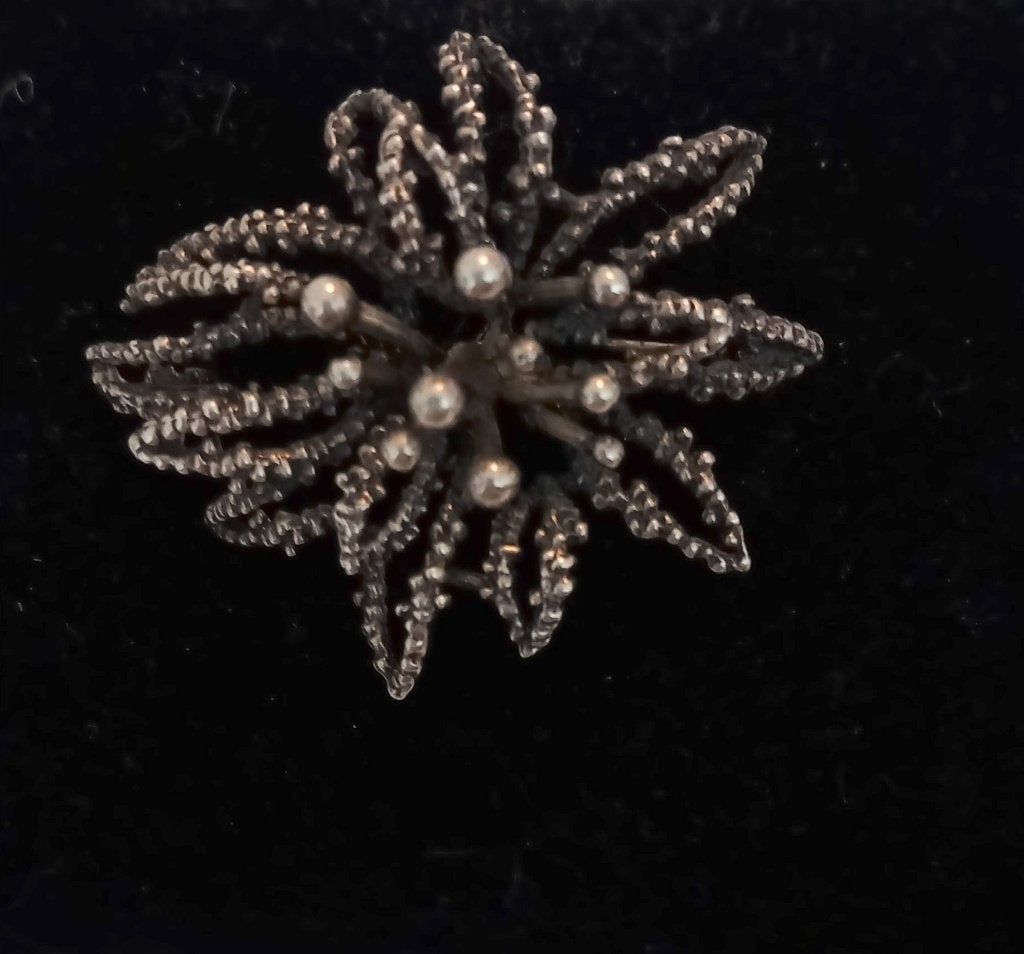 antieke zilveren broche, Handtassen en Accessoires, Antieke sieraden, Ophalen of Verzenden, Zilver, Broche
