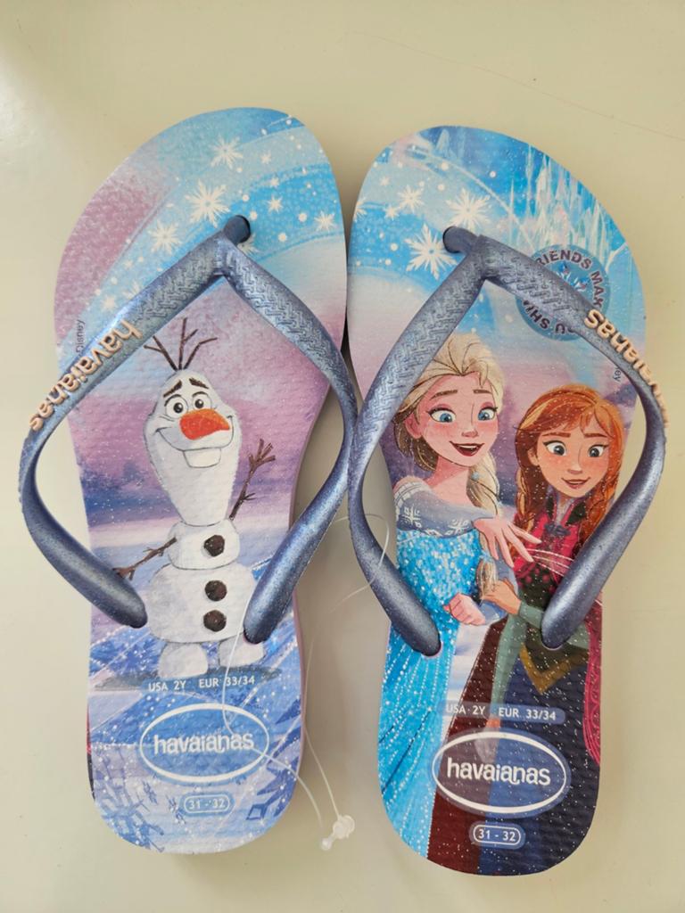 Nieuw: Havaianas Frozen EU maat 33/34 (Brazil maat 31/32), Enlèvement