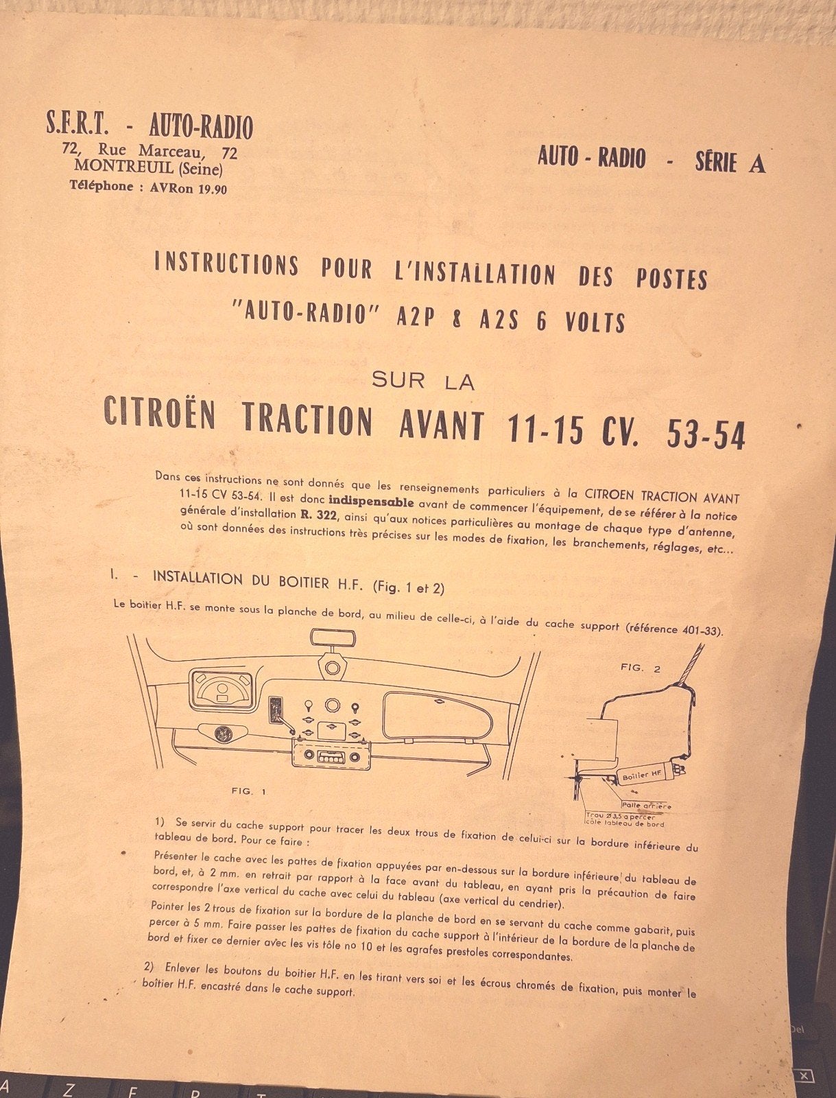 Montage-instructies voor Citroen Traction Avant, Ophalen of Verzenden