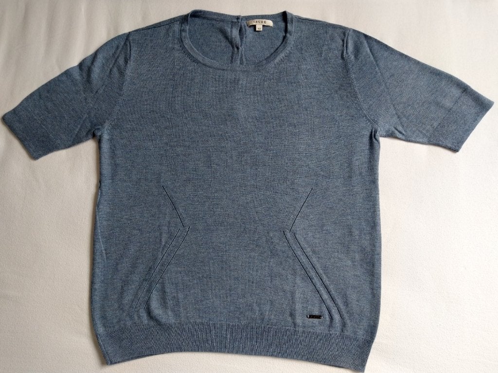 trui Gigue grijs/blauw maat 42 30% merinowol, Kleding | Dames, Gigue, Blauw, Maat 42/44 (L), Ophalen of Verzenden