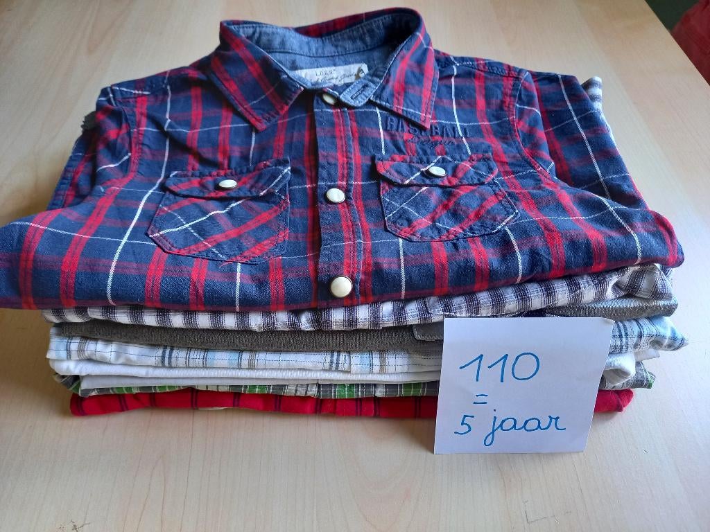 Nieuwstaat jongenskledij pakket hemdjes maat 110 jongen, Kinderen en Baby's, Ophalen of Verzenden, Zo goed als nieuw, Jongen, Kuifje