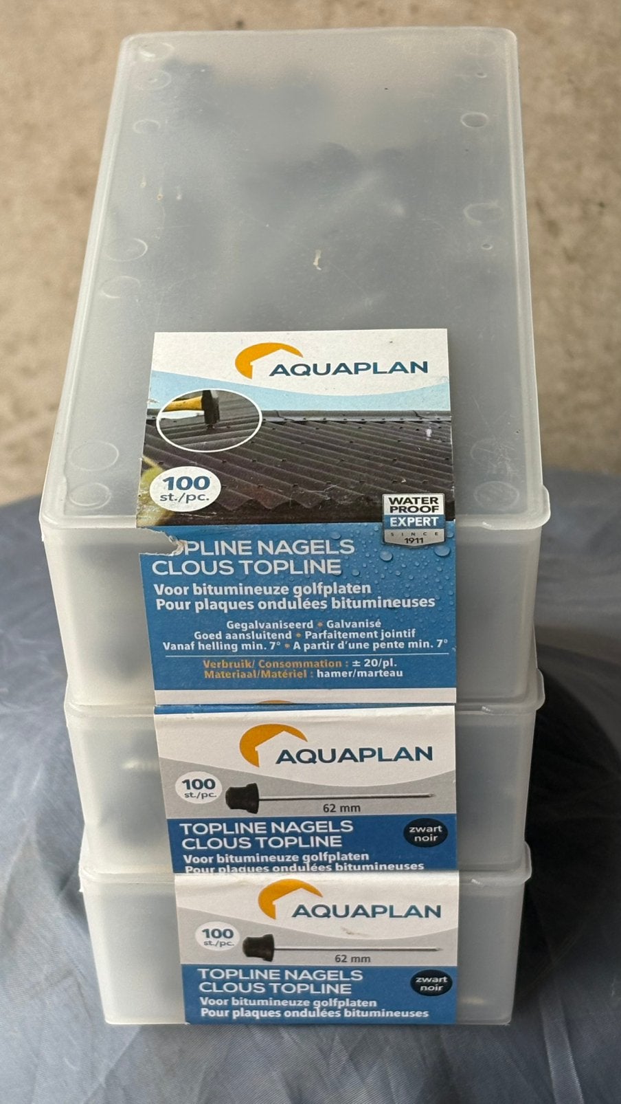300 Nagels Aquaplan topline voor bitumen dakbedekking, Bricolage & Construction, Tuiles & Revêtements de toit, Enlèvement, Comme neuf
