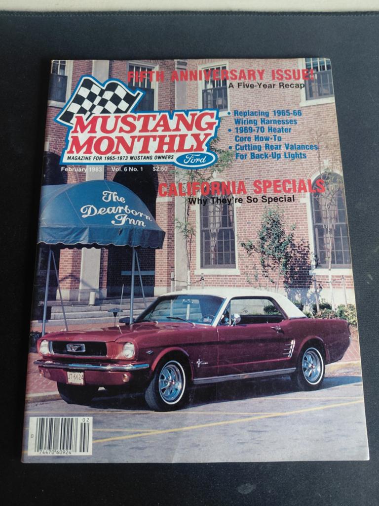 Mustang Monthly 1983, volume 6, numéro 1, Enlèvement ou Envoi