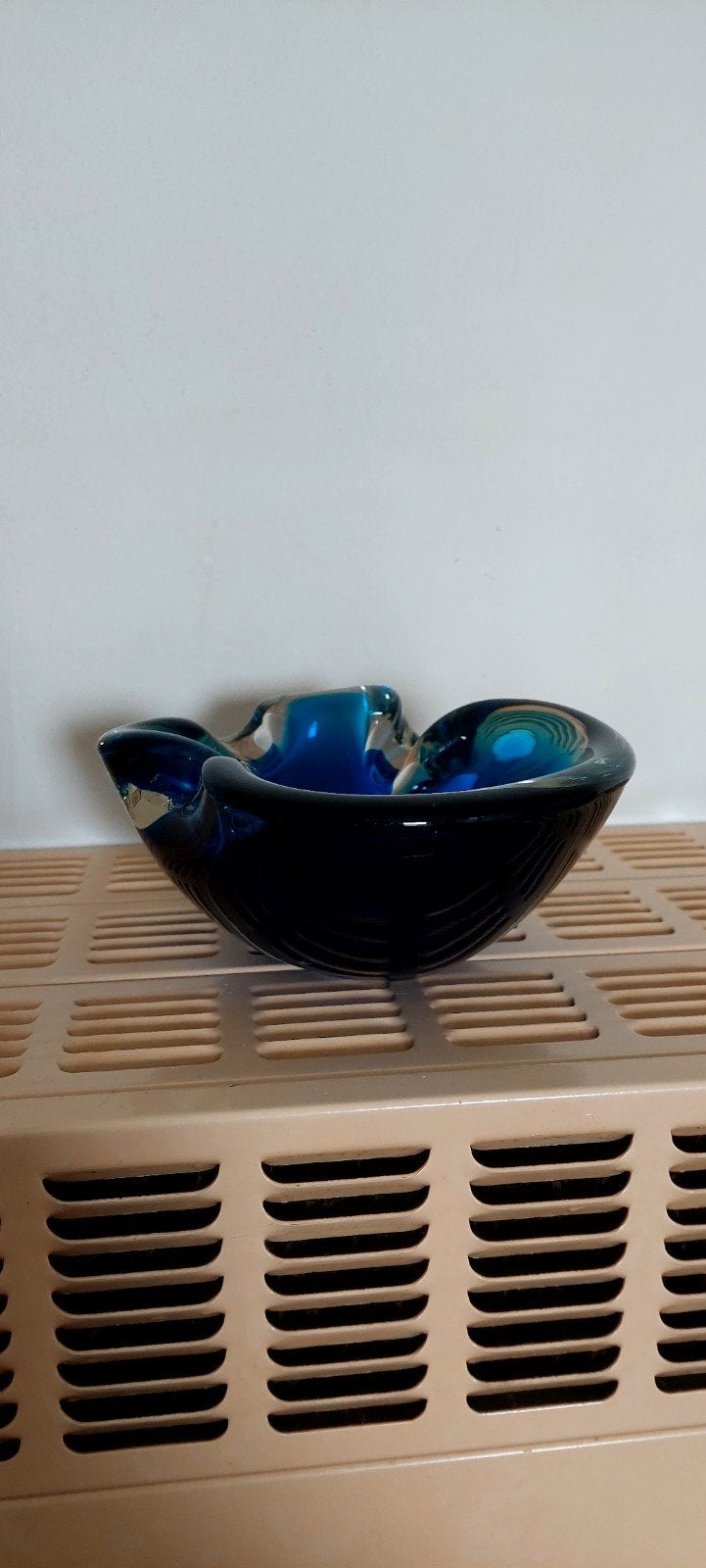 Blauwe coupe Murano, Schaal, Ophalen of Verzenden, Overige vormen, Glas