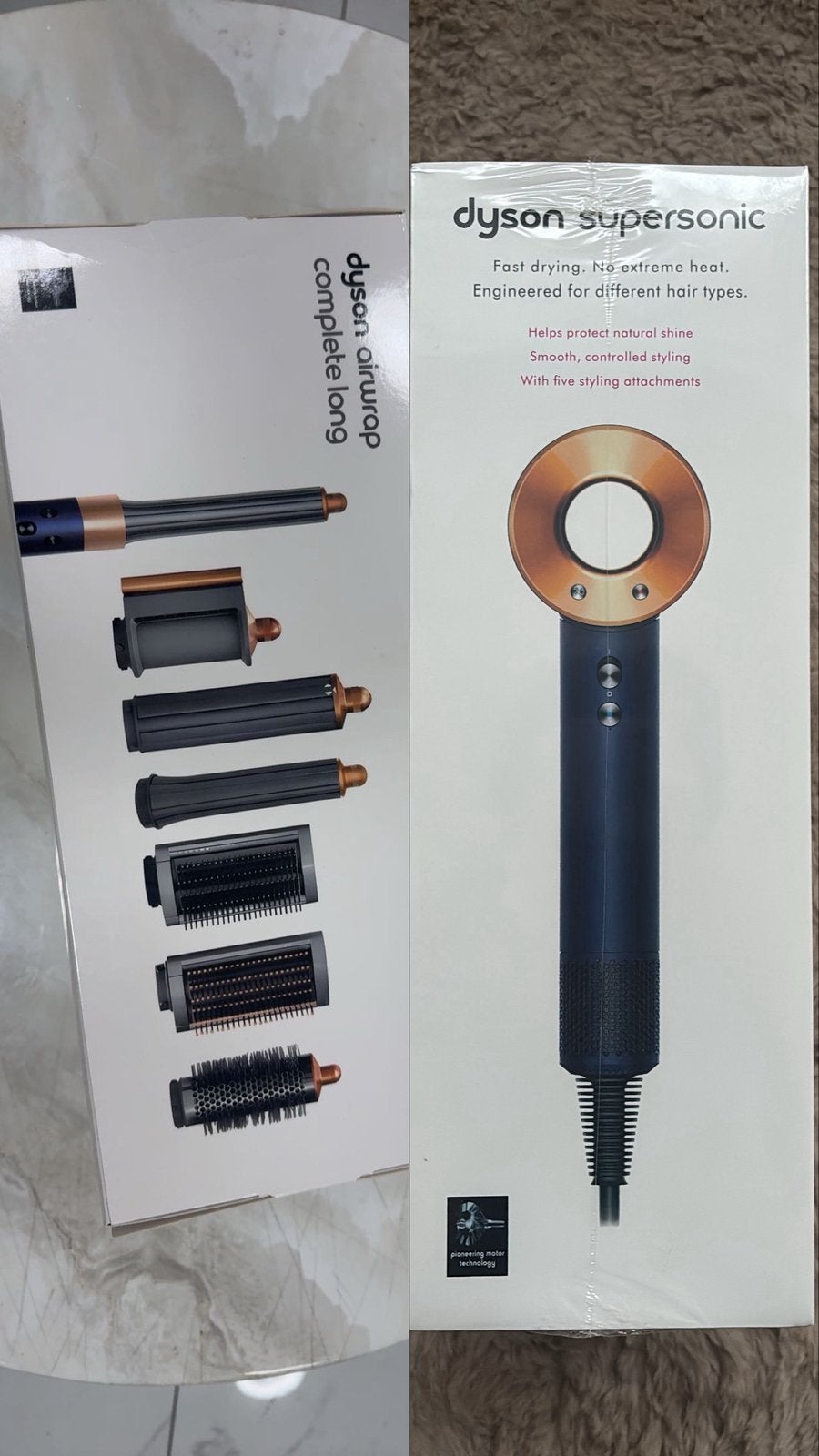 Dyson Airwrap Complete Long + Dyson Supersonic – samen, Ophalen of Verzenden, Nieuw, Overige typen