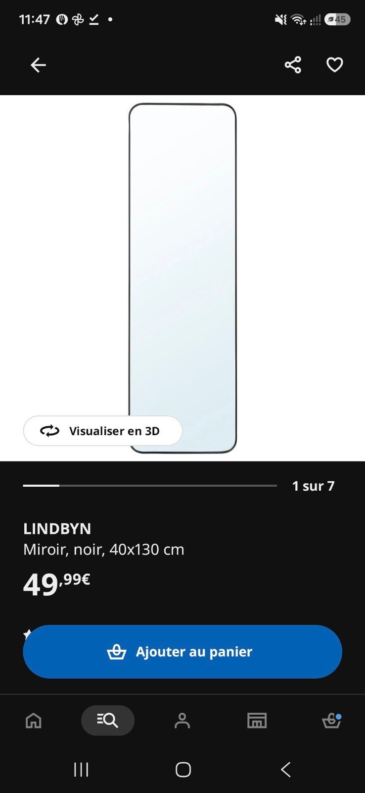 Miroir ikea, Doe-het-zelf en Bouw, Plinten en Afwerking, Ophalen