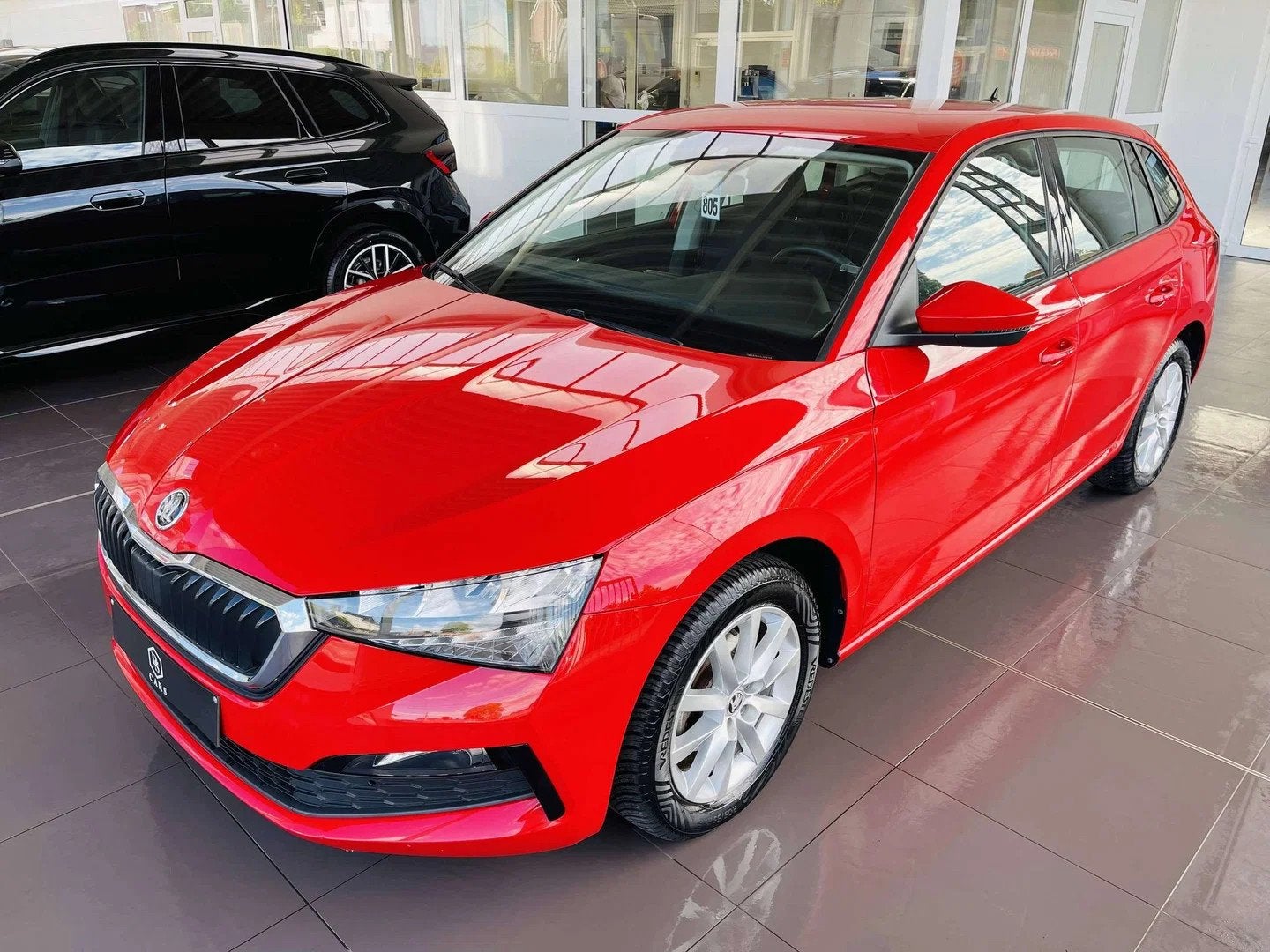 Skoda Scala 1.0 TSI * GARANTIE + LED + AIRCO *, Rouge, Euro 6, Entreprise, Cruise Control