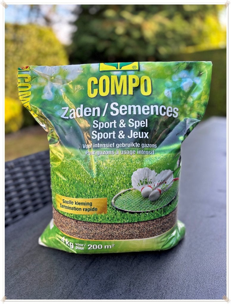 COMPO – SEMENCES DE GAZON – SPORT & JEUX – 3,670kg, Jardin & Terrasse, Enlèvement, Neuf, 20 m² ou plus, Herbe