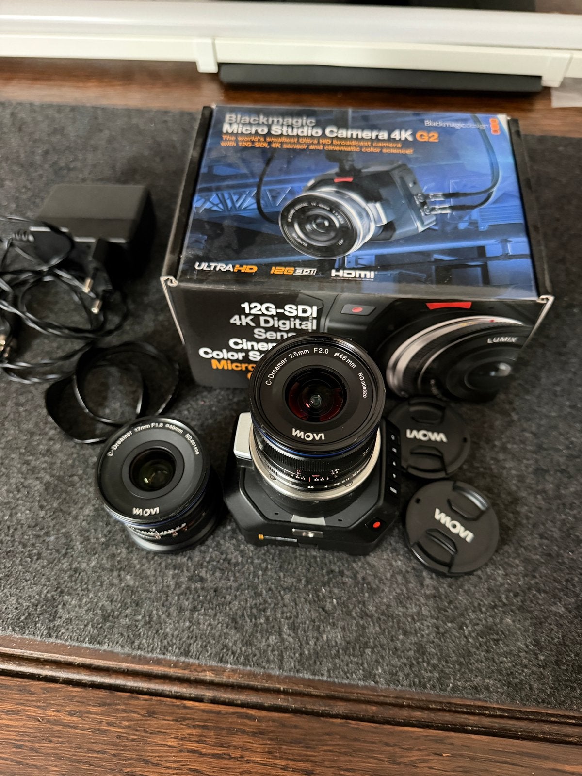 Blackmagic Micro Studio Camera 4K G2 inclusief lenzen, Audio, Tv en Foto, Ophalen of Verzenden, Zo goed als nieuw, Camera