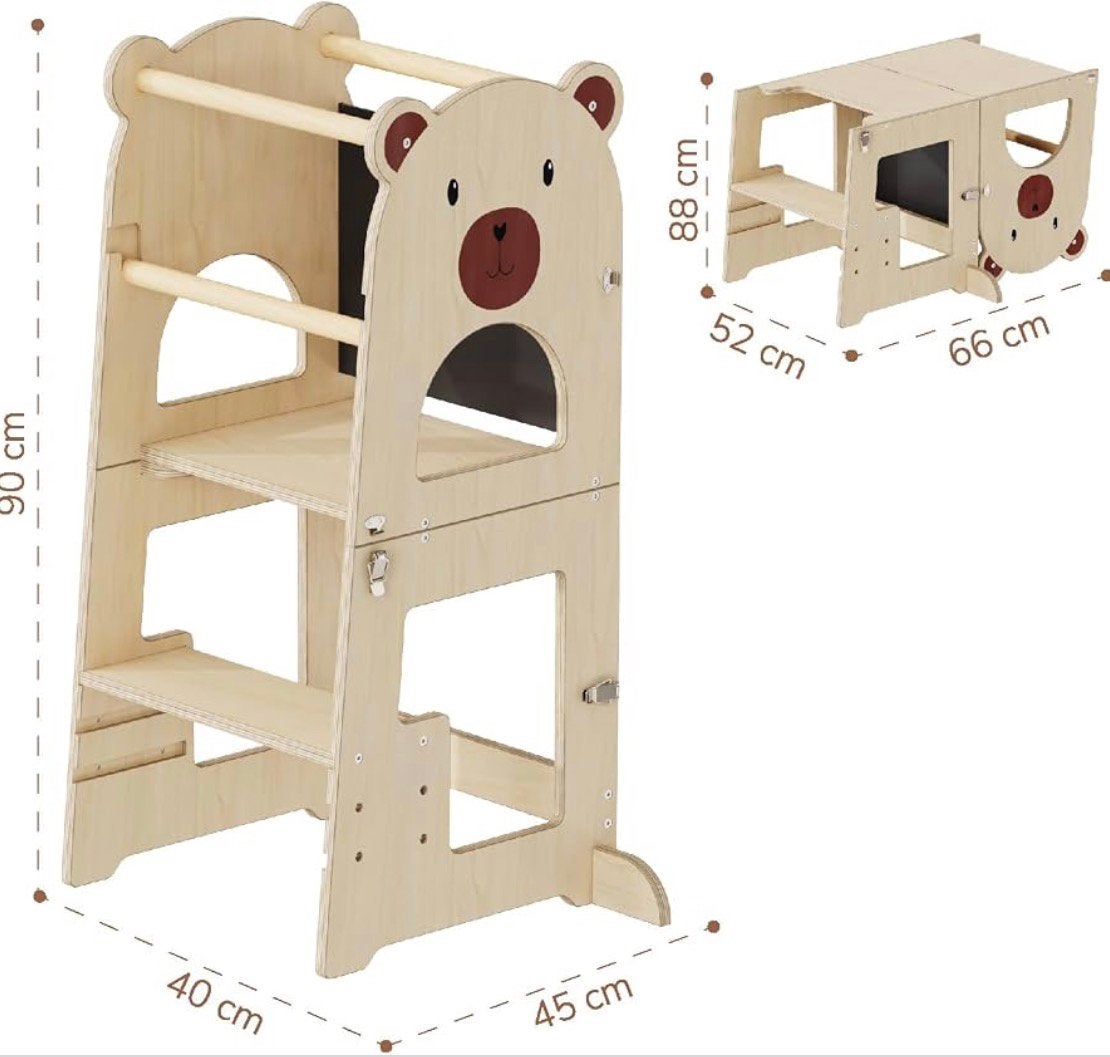 Leertoren en bankje 2in1, inclusief krijtbord, Ophalen, Zo goed als nieuw