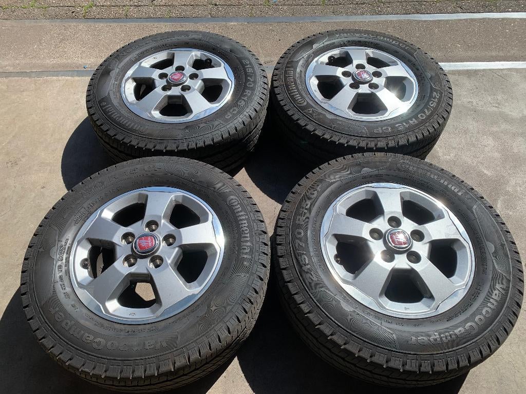 ORIGINELE FIAT DUCATO CAMPER VELGEN + BANDEN 215 70 R15C, Ophalen of Verzenden, Gebruikt, Achter, Overige automerken