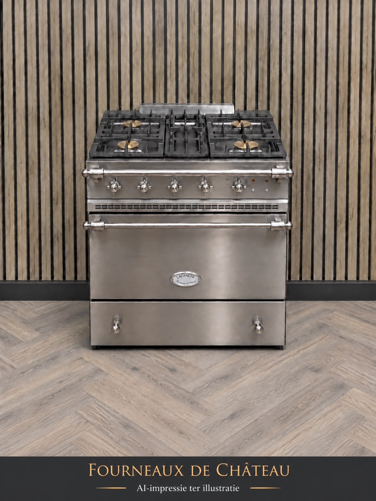 Lacanche Gas Inox 70cm + hete lucht