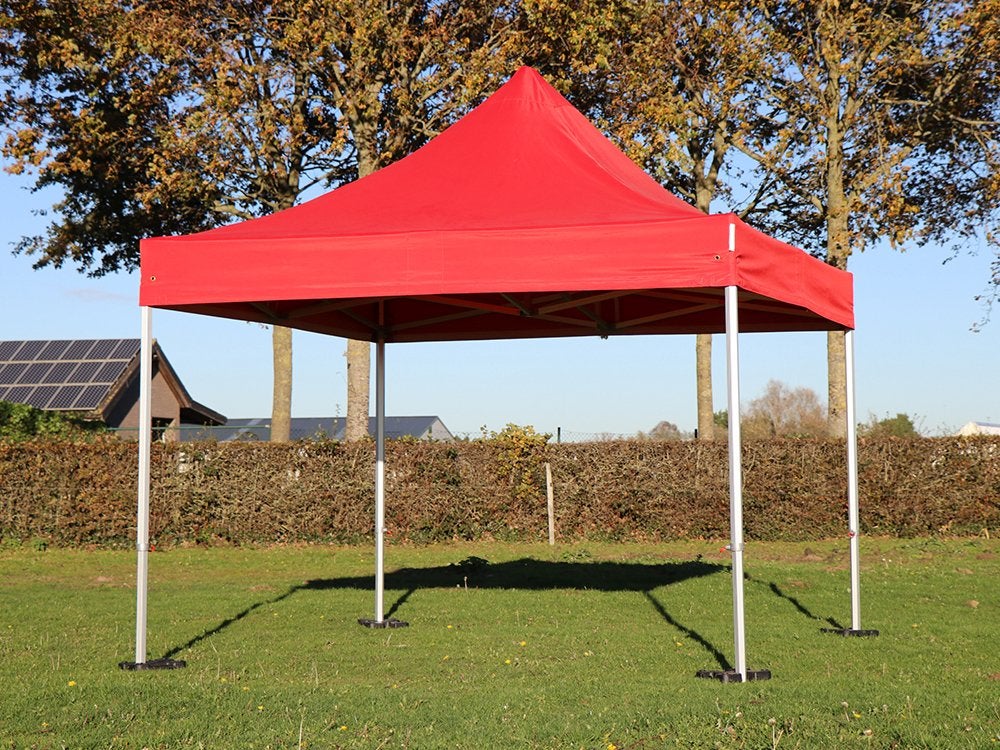 Stevige Rode Easy-Up Partytent (3x3m) – Zo goed als nieuw!, Tuin en Terras, Ophalen, Opvouwbaar, Partytent, Minder dan 4 meter