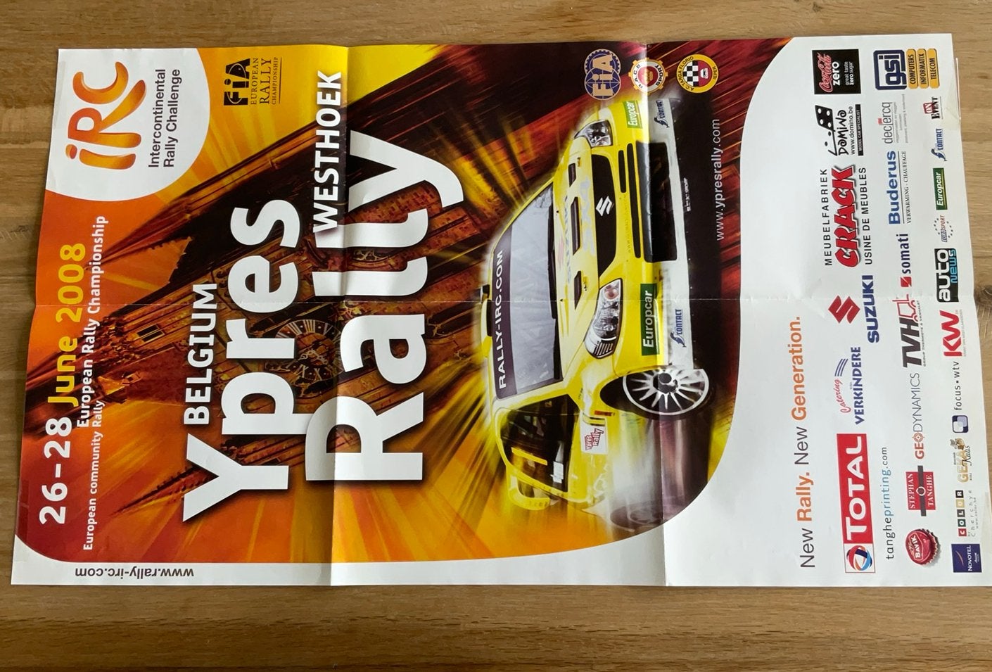 Affiche Ypres rally 2008, Enlèvement ou Envoi, Utilisé