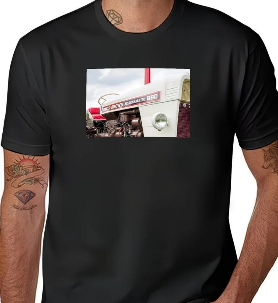 David Brown Selectamatic 990 T-shirt XL zwart, Kleding | Heren, T-shirts, Nieuw, Maat 56/58 (XL), Zwart, Ophalen of Verzenden