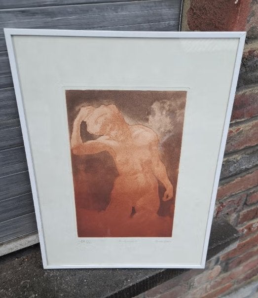 eau forte epreuve d artiste signe armand rassenfosse, Antiquités & Art, Art | Eaux-fortes & Gravures, Enlèvement ou Envoi