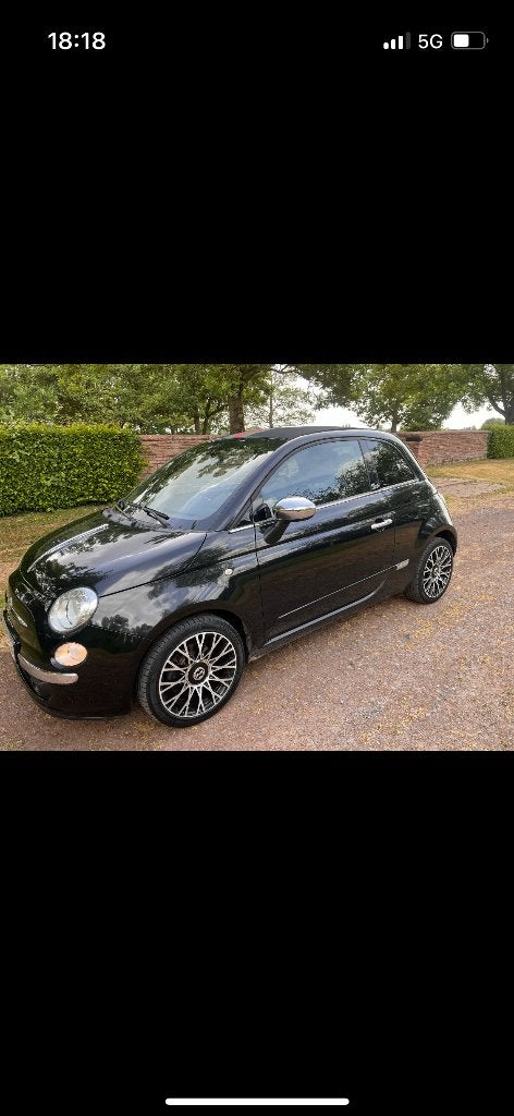 Fiat Gucci, 4 zetels, Cabriolet, Zwart, Leder