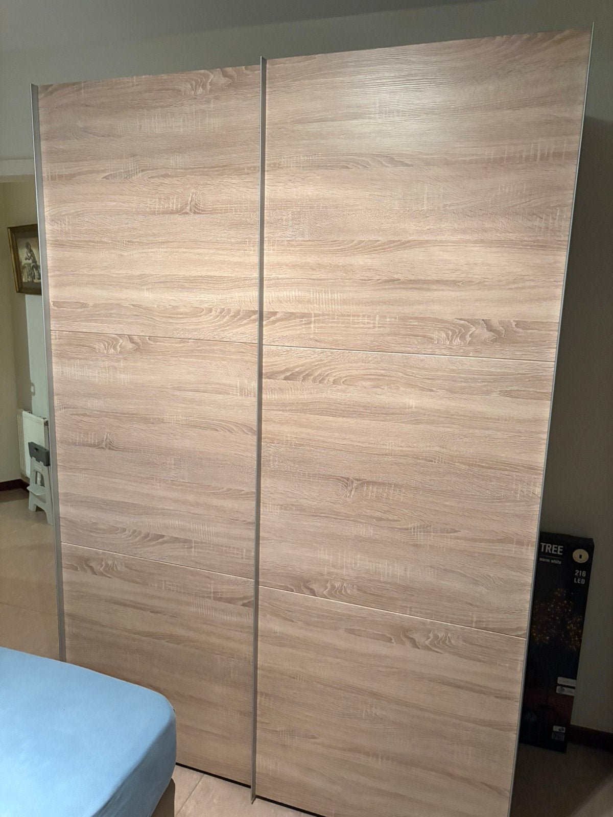 Armoire à 2 portes coulissantes, Avec tablette(s), 150 à 200 cm, Comme neuf, Landelijk
