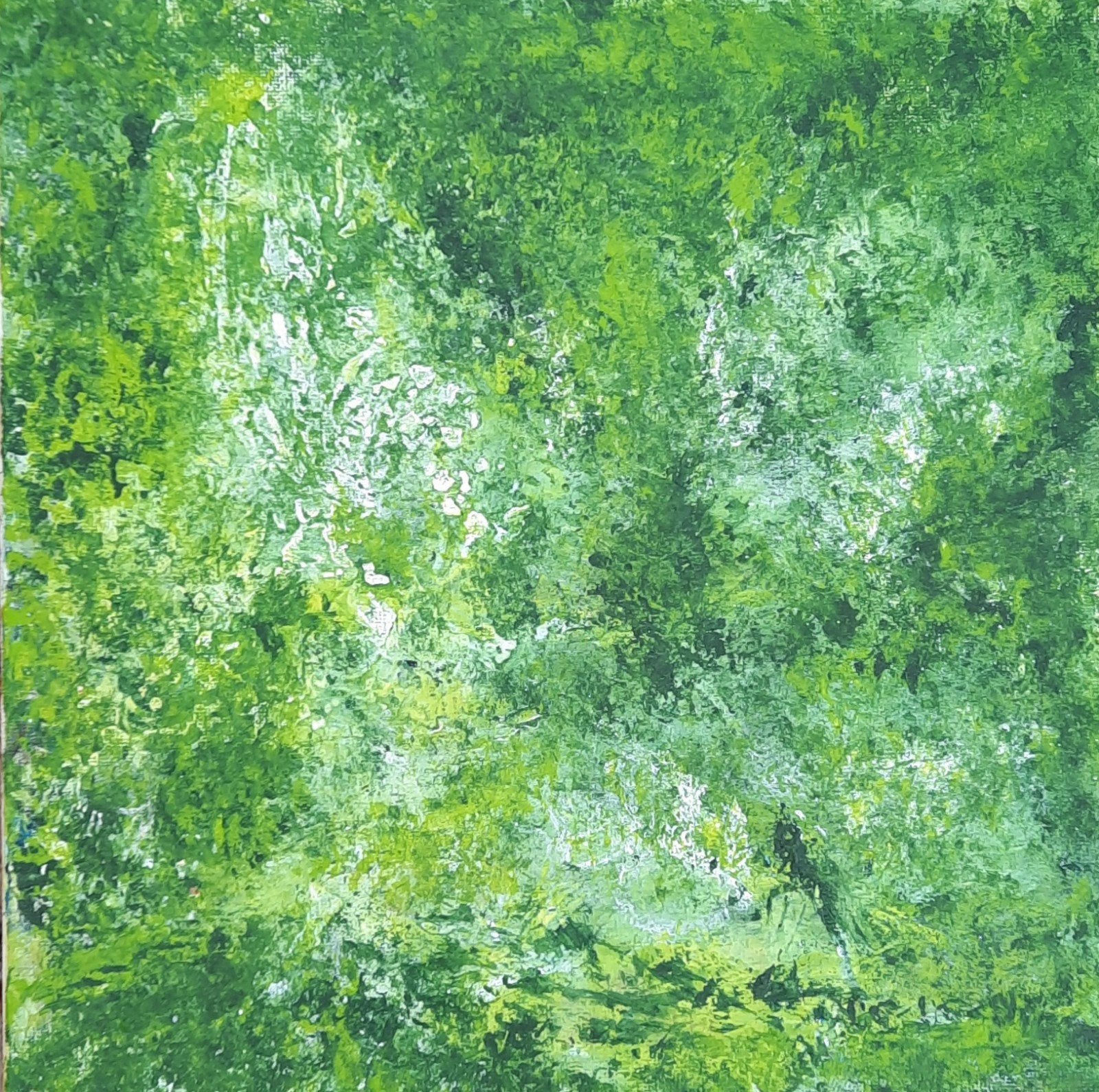 Groen, Antiek en Kunst, Kunst | Schilderijen | Modern, Ophalen of Verzenden