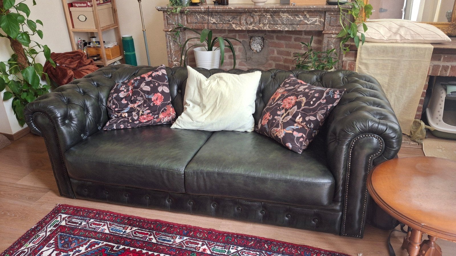 Canapé Chesterfield, Trois personnes, Vintage Chesterfield, Comme neuf, Enlèvement