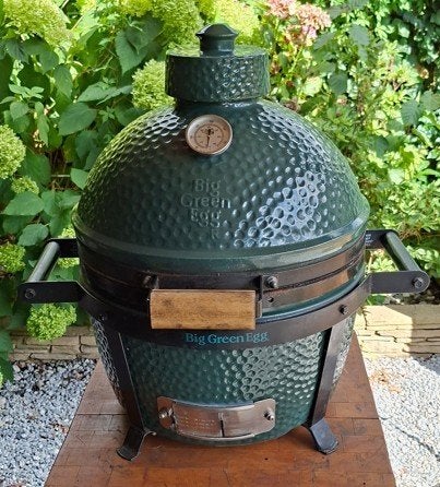 Big Green Egg MiniMax compleet, Tuin en Terras, Ophalen, Gebruikt, Big Green Egg, Met accessoires