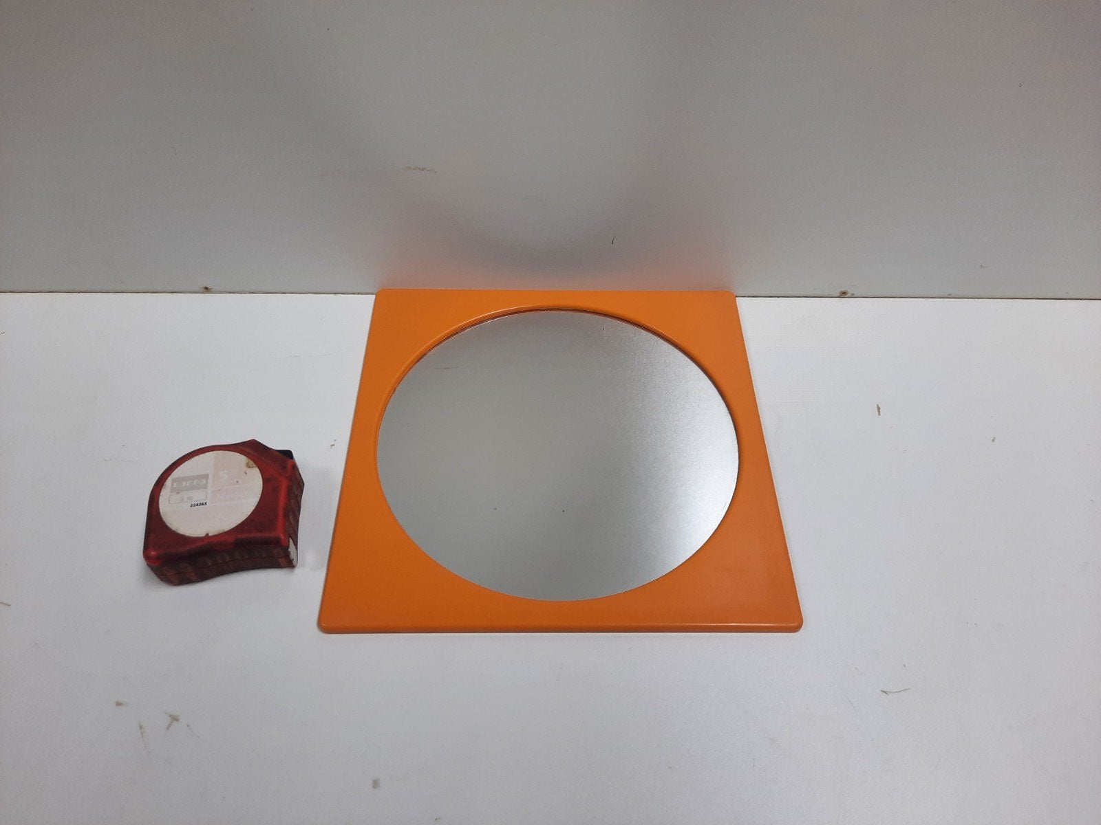 Retro vierkante spiegel, Minder dan 50 cm, Gebruikt, Ophalen of Verzenden, Onbekend