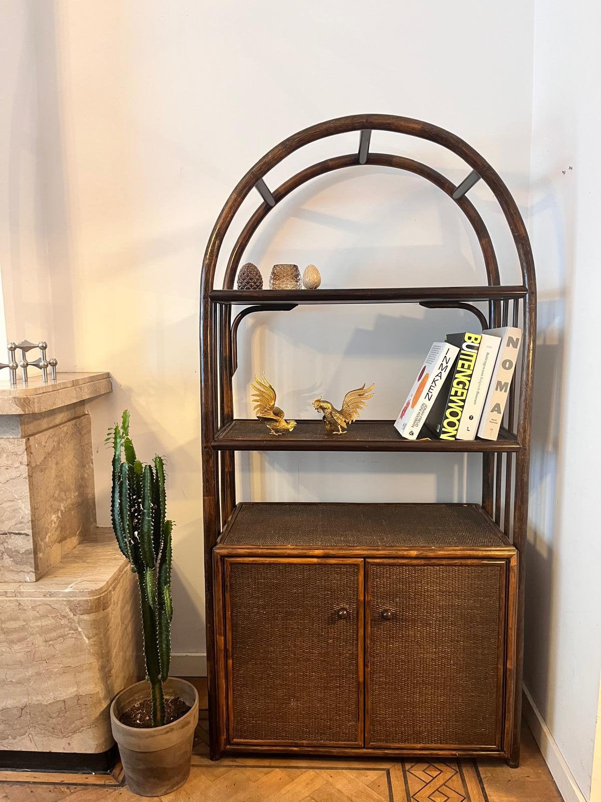 Vintage Rotan kast, Huis en Inrichting, Ophalen, 100 tot 150 cm, Met lade(s), Zo goed als nieuw