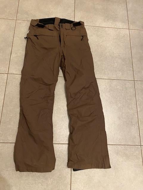 toffe, bruine skibroek maat SMALL  Nieuwstaat, Enlèvement ou Envoi, Comme neuf, Taille 36 (S), Pantalon