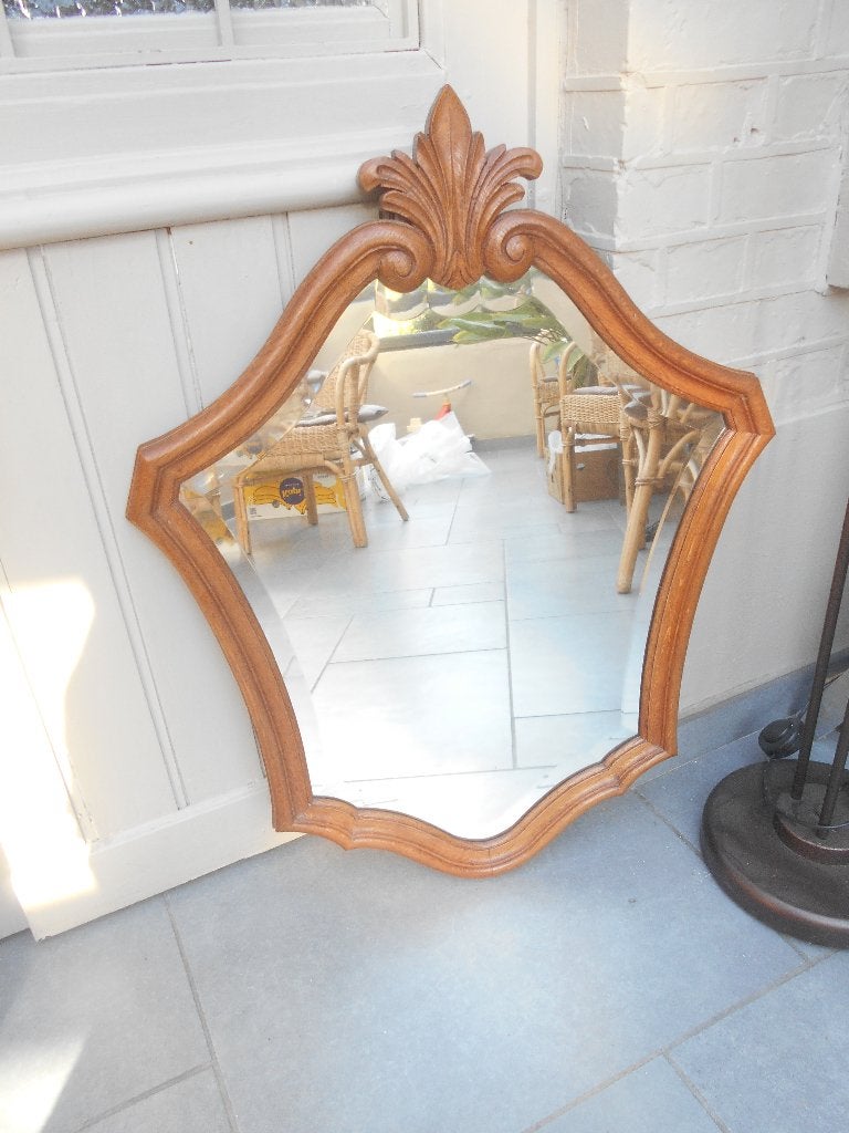 ancien grand miroir en bois bisauté, Enlèvement