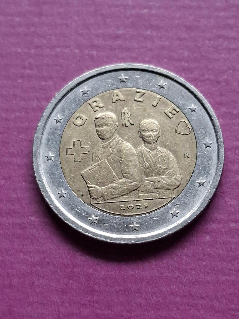 2021 Italie 2 euros Personnel infirmier Covid, Envoi, Italie, 2 euros, Monnaie en vrac