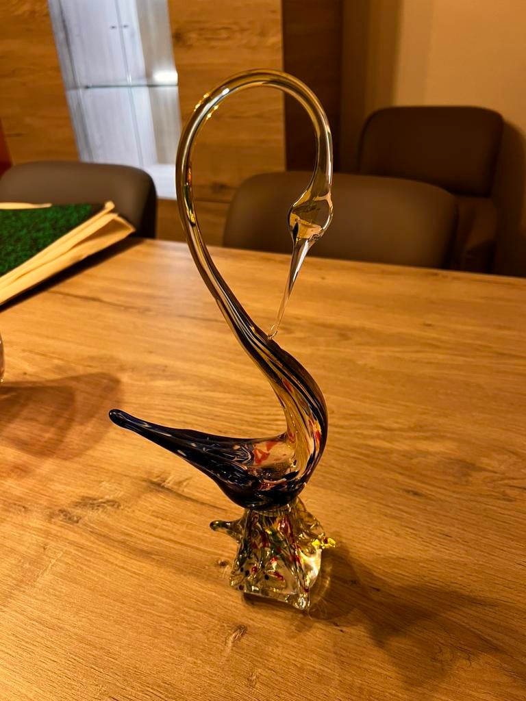 Decoratieve zwaan in glas, Antiek en Kunst, Antiek | Glaswerk en Kristal, Ophalen