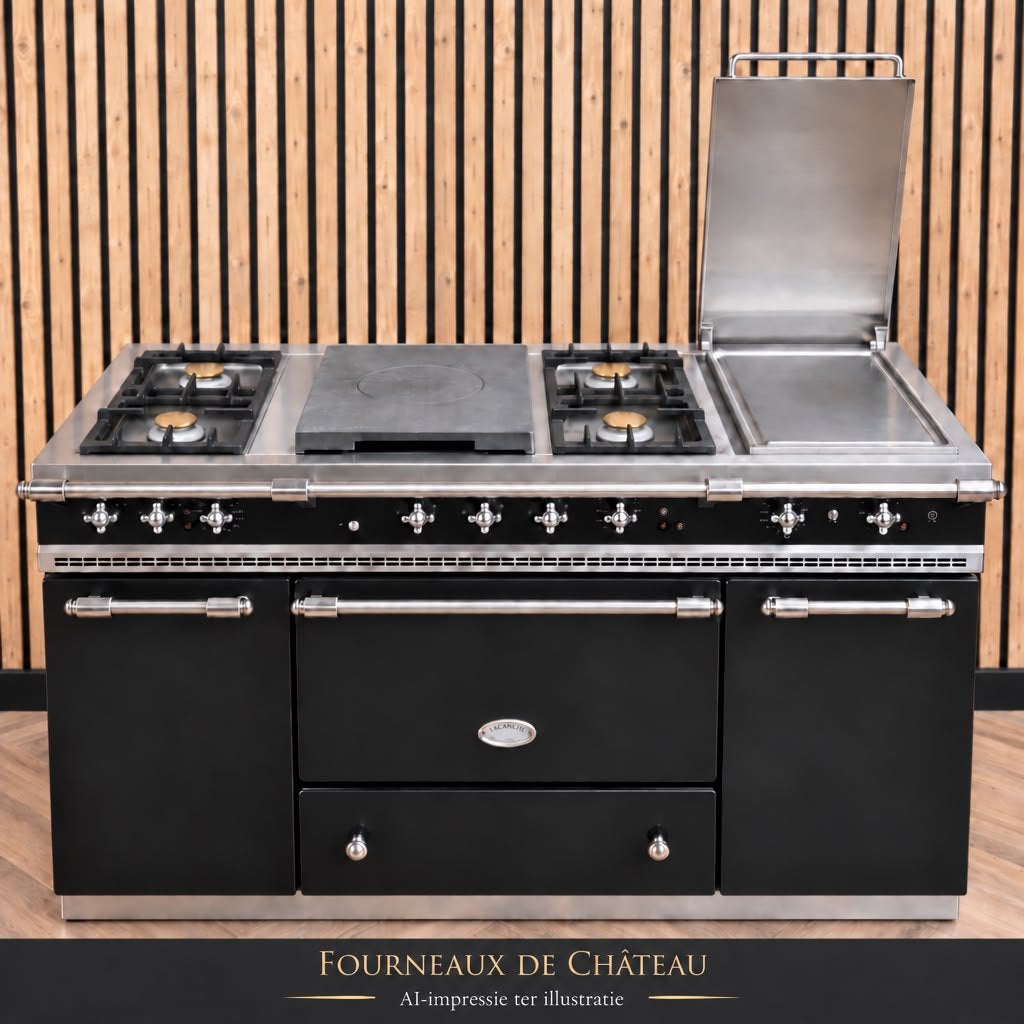 Lacanche 150cm zwart Gas + Teppanyaki plaat, Ophalen of Verzenden, Gas