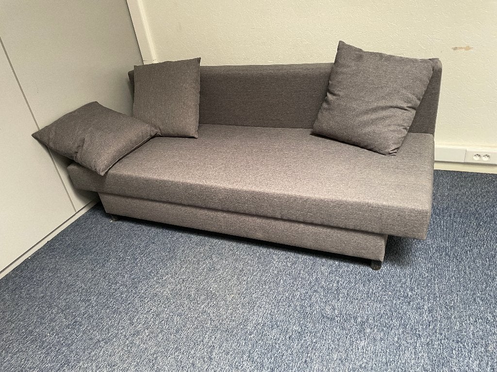 2x Grijs uitklapbaar zetelbed (Ikea ASARUM 502.846.47), Ophalen, Tweepersoons, 190 cm of minder, Zo goed als nieuw